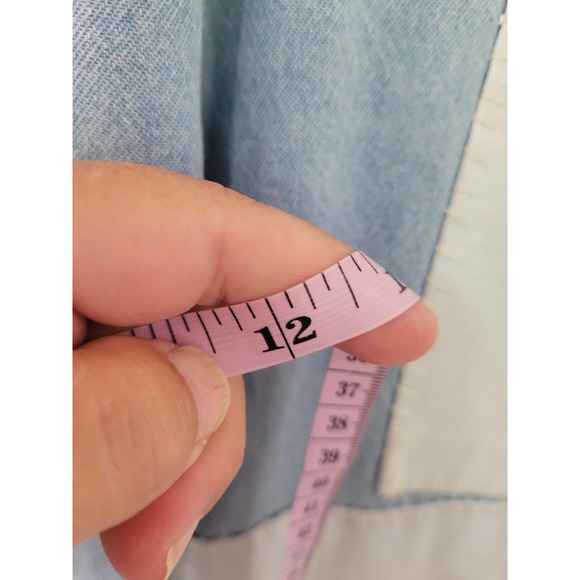 Ulla Johnson Patchwork Jeans Light Wash Denim Carpenter Size 8 Womens #5‎ - Picture 7 of 9